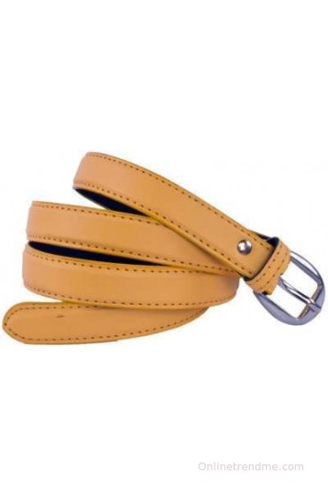 Modishera Women Yellow Artificial Leather Belt(Yellow-03)